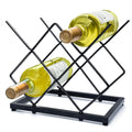 5 Bottle Metal Countertop Wine Rack | Black – wine storage and bottle display