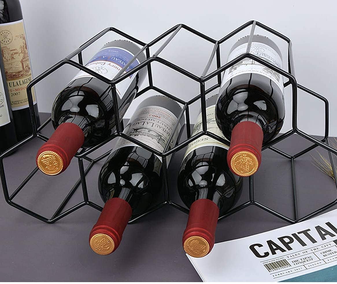 9 Bottle Freestanding Metal Wine Rack | Black – wine storage and bottle display