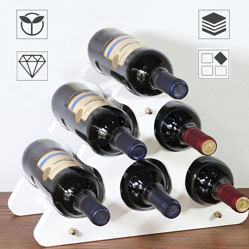 6 Bottle Wooden Countertop Wine Rack – wine storage and bottle display