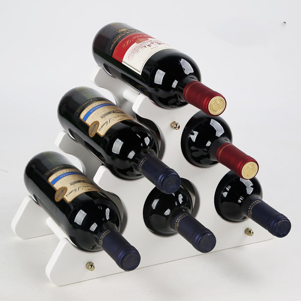 6 Bottle Wooden Countertop Wine Rack – wine storage and bottle display