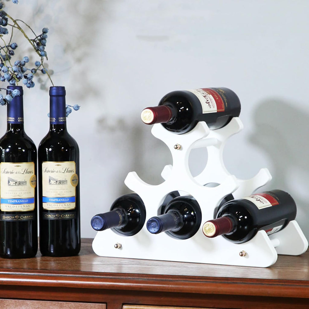 6 Bottle Wooden Countertop Wine Rack – wine storage and bottle display