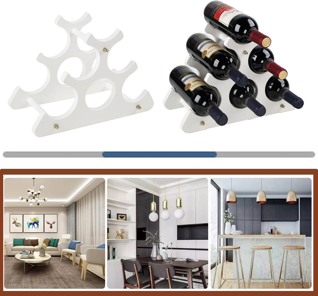 6 Bottle Wooden Countertop Wine Rack – wine storage and bottle display