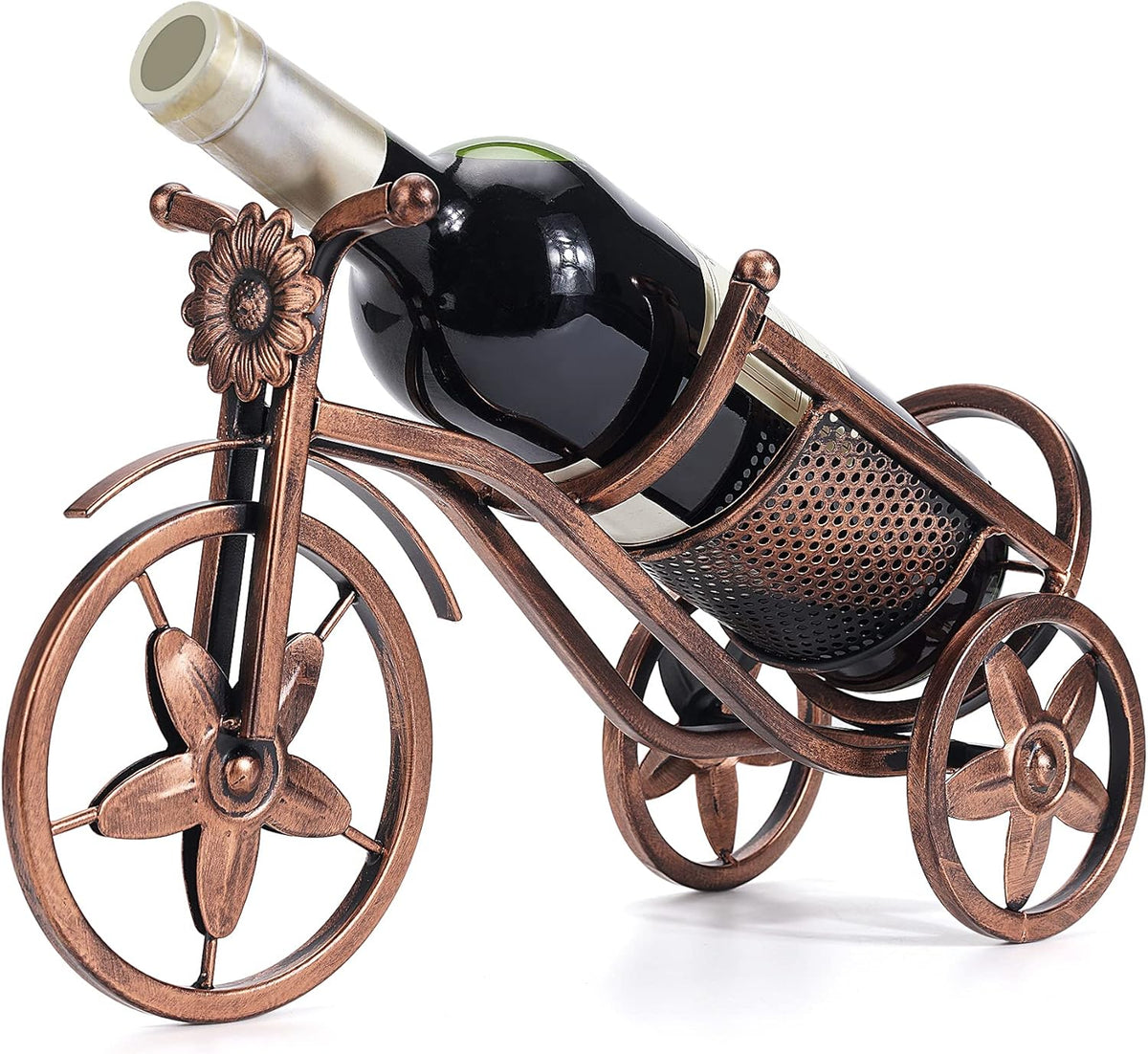Floating Chain Wine Bottle Holder | Silver – wine storage and bottle display