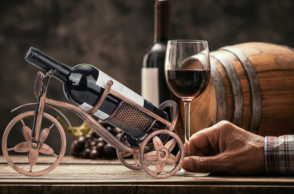 Floating Chain Wine Bottle Holder | Silver – wine storage and bottle display