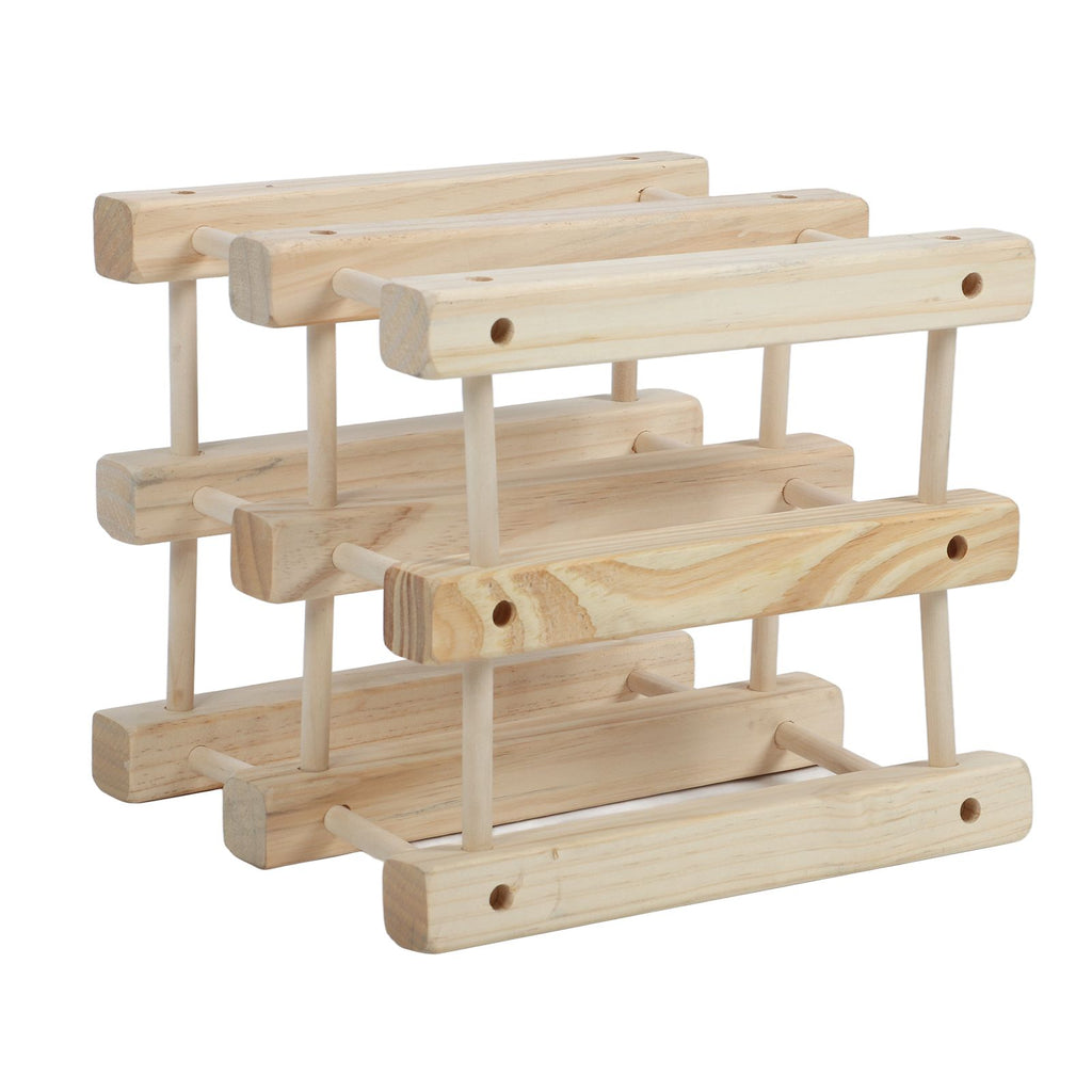 6 Bottle Stackable Wooden Wine Rack – wine storage and bottle display