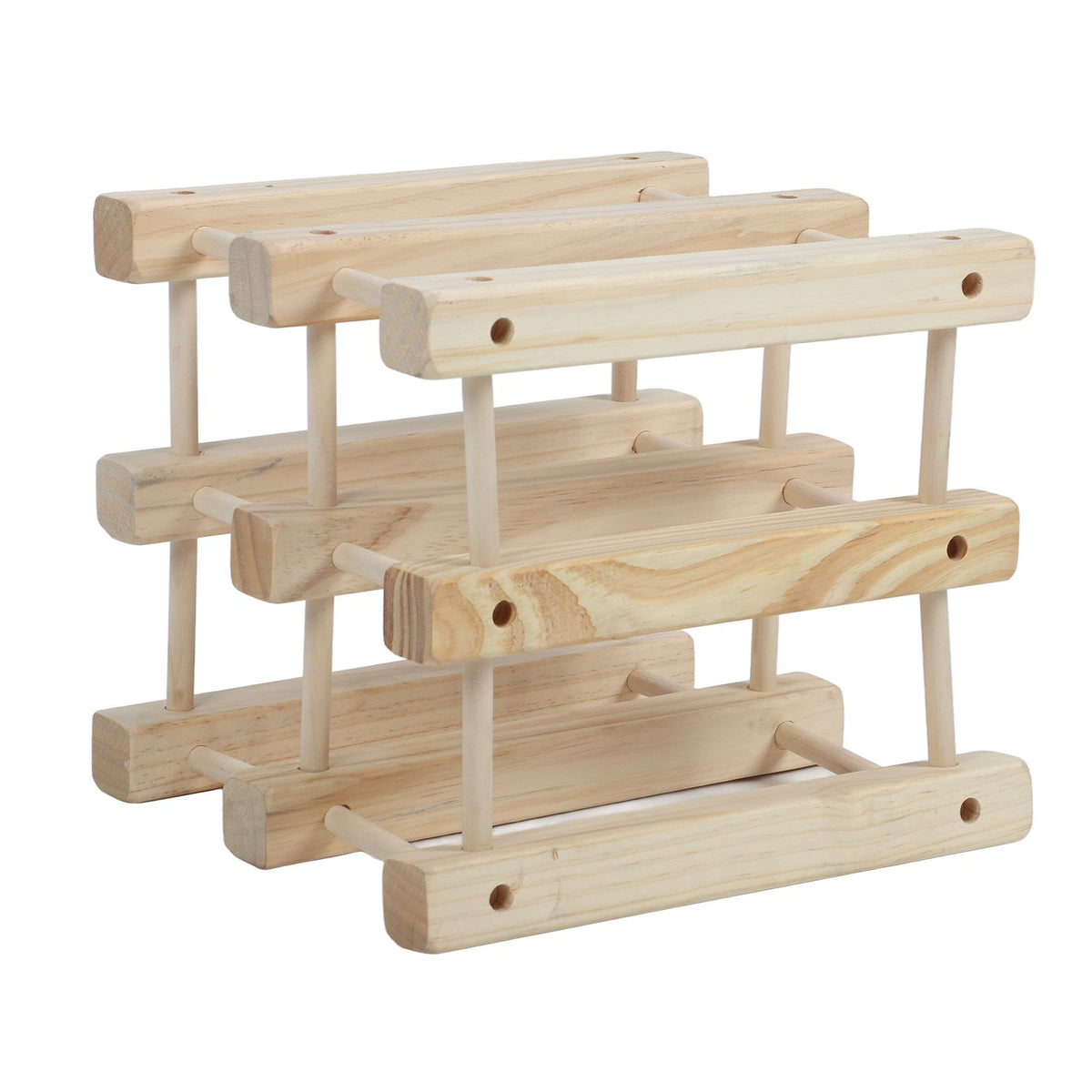 6 Bottle Stackable Wooden Wine Rack – wine storage and bottle display