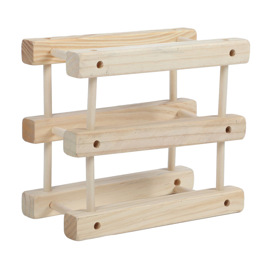 6 Bottle Stackable Wooden Wine Rack – wine storage and bottle display