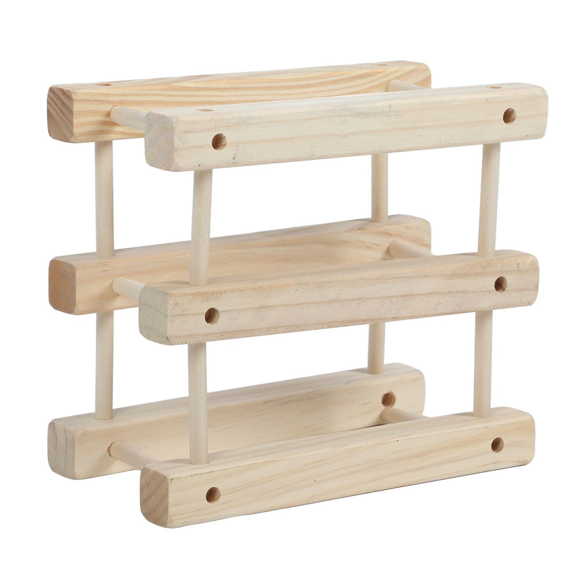 6 Bottle Stackable Wooden Wine Rack – wine storage and bottle display