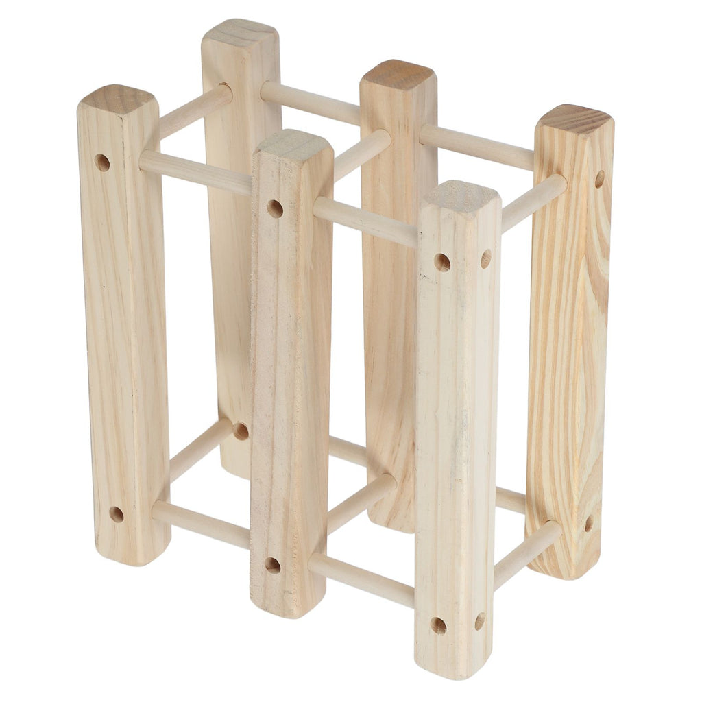6 Bottle Stackable Wooden Wine Rack – wine storage and bottle display