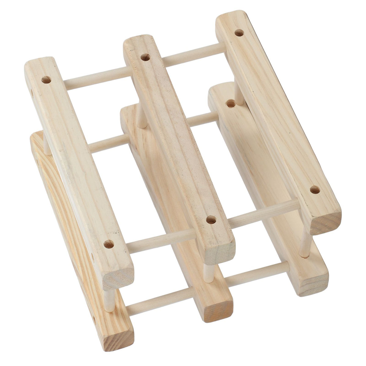 6 Bottle Stackable Wooden Wine Rack – wine storage and bottle display