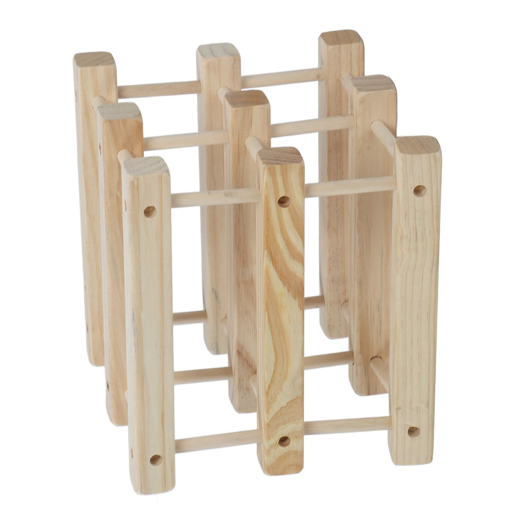 6 Bottle Stackable Wooden Wine Rack – wine storage and bottle display
