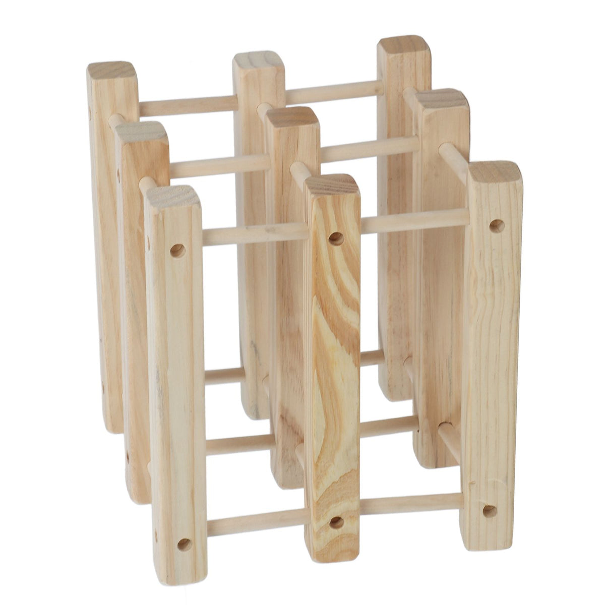 6 Bottle Stackable Wooden Wine Rack – wine storage and bottle display
