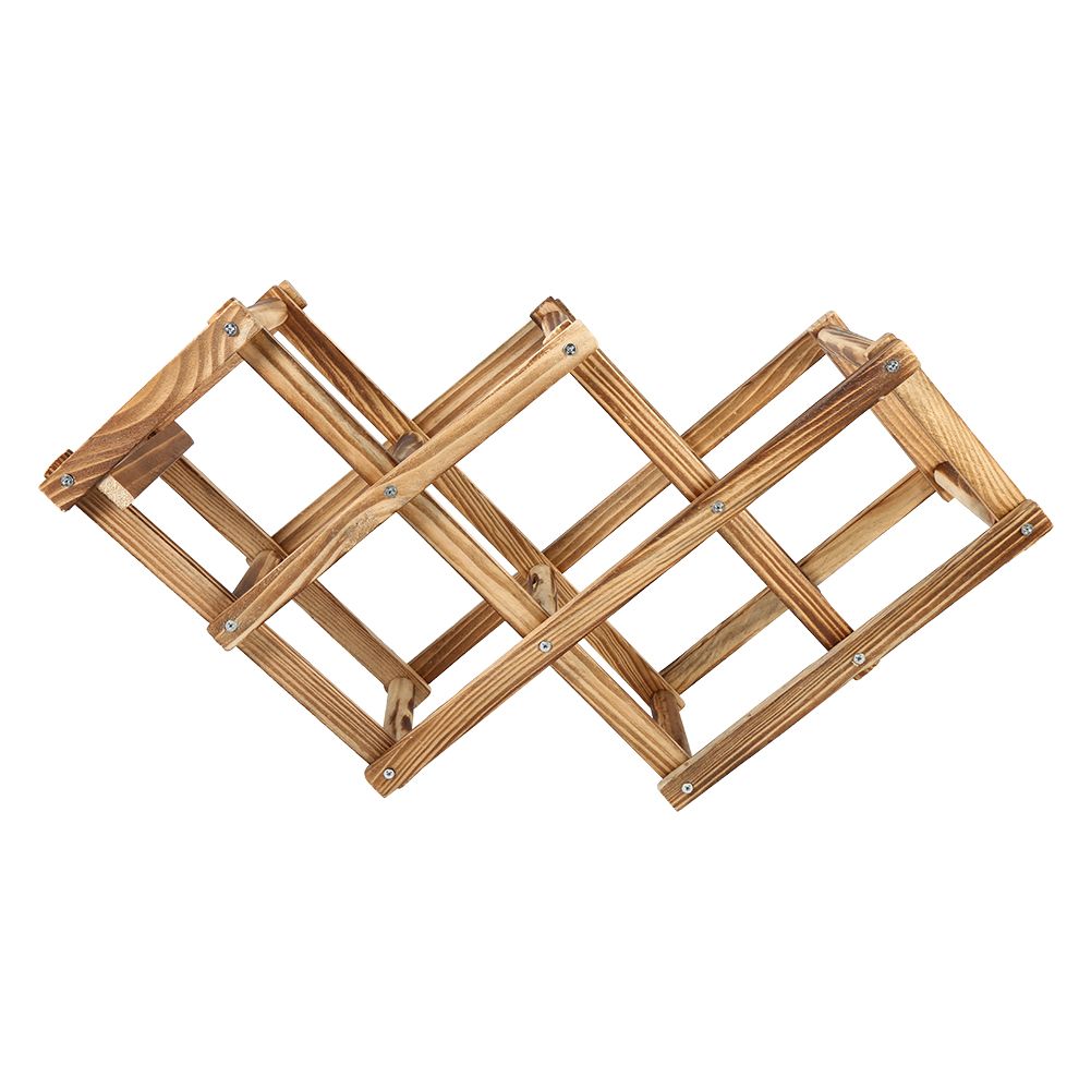 6 Bottle Foldable Wooden Wine Rack – wine storage and bottle display