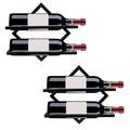 2 Piece Wall Mounted Metal Wine Rack Set – wine storage and bottle display
