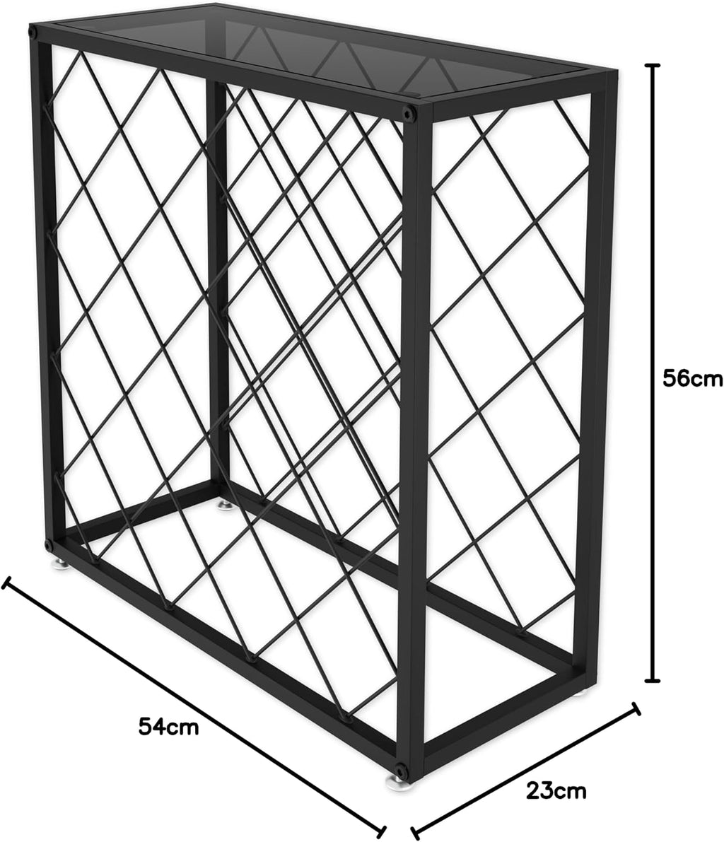 25 Bottle Freestanding Metal Wine Rack – wine storage and bottle display