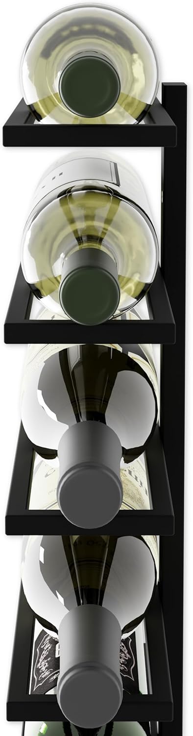 10 Bottle Wall Mounted Metal Wine Rack – wine storage and bottle display