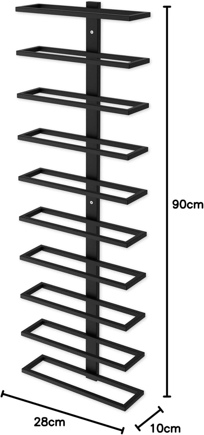 10 Bottle Wall Mounted Metal Wine Rack – wine storage and bottle display