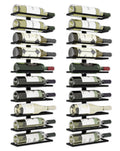2 Piece Wall Mounted Metal Wine Rack Set | 20 Bottles – wine storage and bottle display