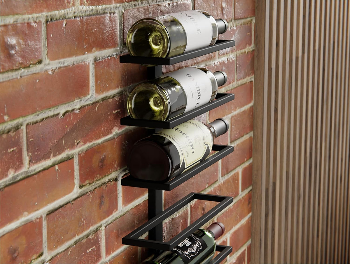 2 Piece Wall Mounted Metal Wine Rack Set | 20 Bottles – wine storage and bottle display