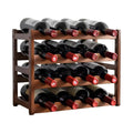 Carla Home 16 Bottle Wooden Wine Rack | 4 Tier – wine storage and bottle display