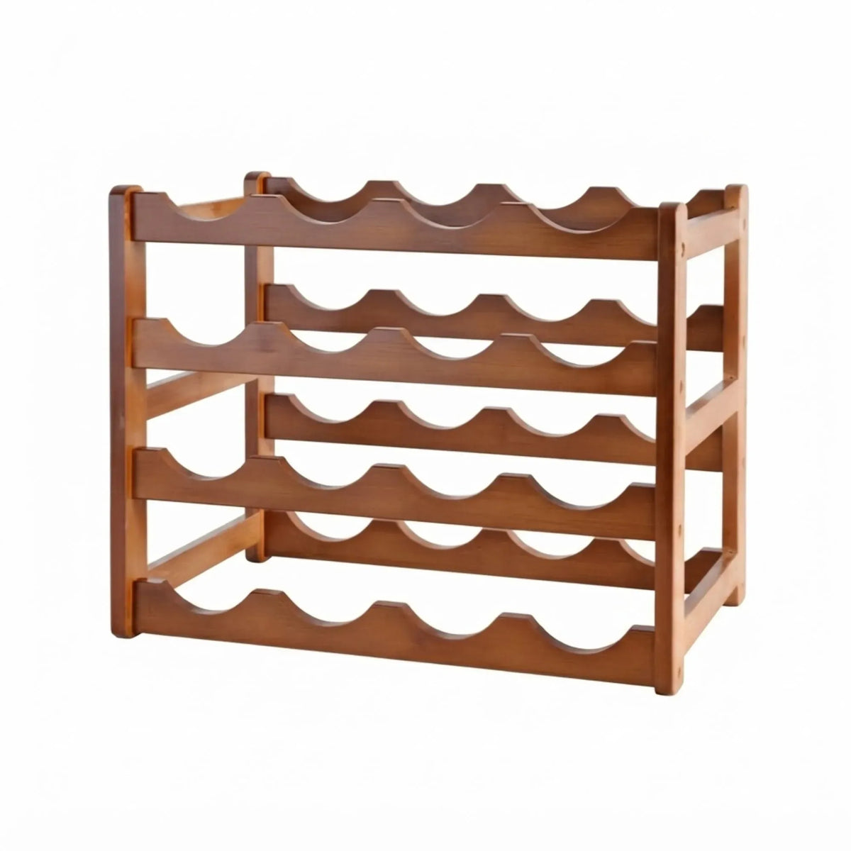 Carla Home 16 Bottle Wooden Wine Rack | 4 Tier – wine storage and bottle display