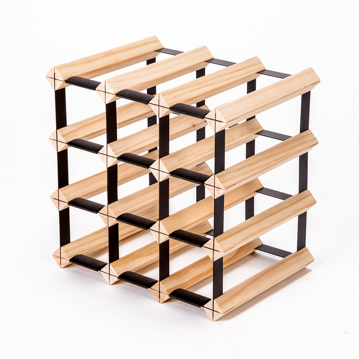 12 Bottle Timber Wine Rack | Modular Cellar Storage – wine storage and bottle display
