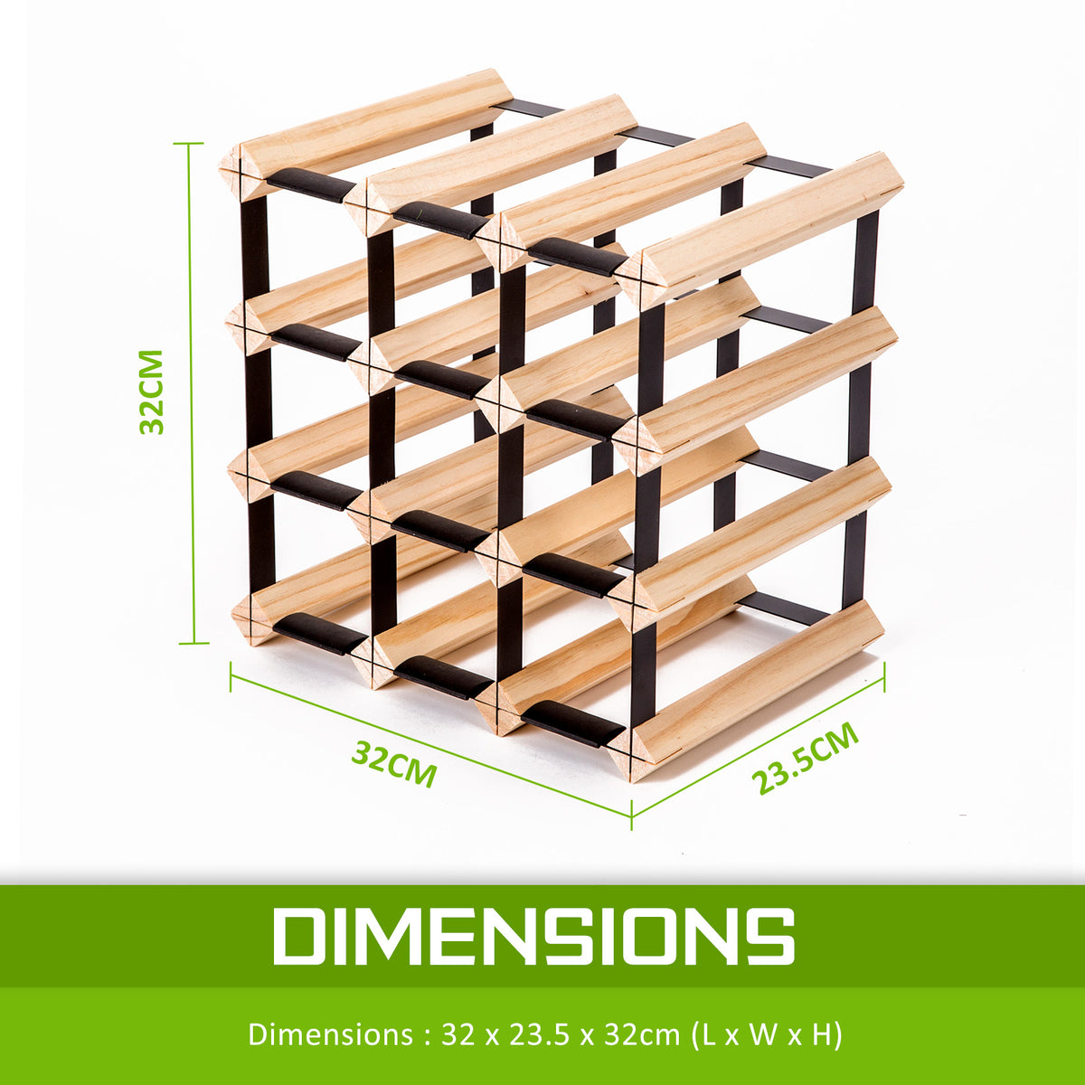 12 Bottle Timber Wine Rack | Modular Cellar Storage – wine storage and bottle display
