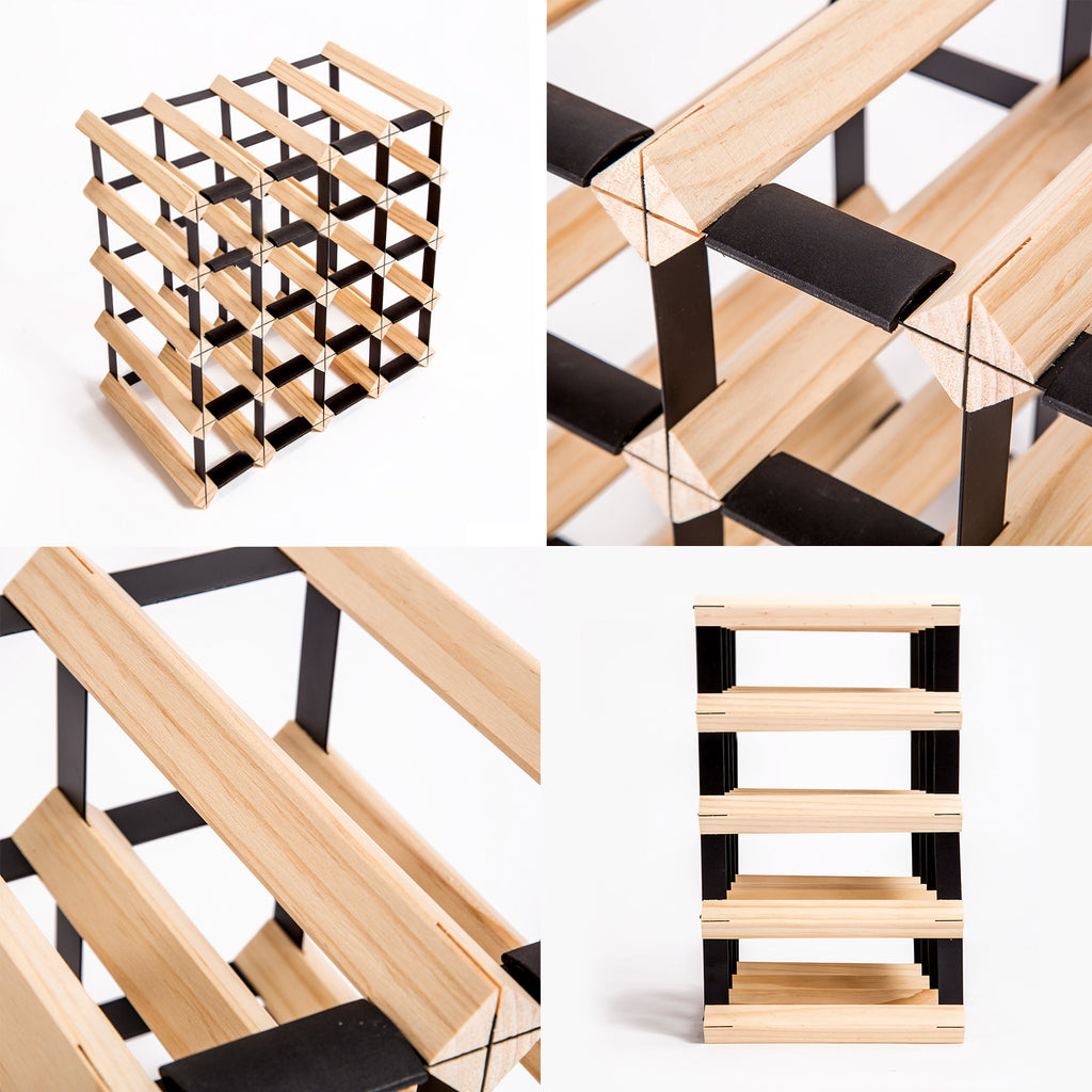 20 Bottle Timber Wine Rack | Modular Cellar Storage – wine storage and bottle display