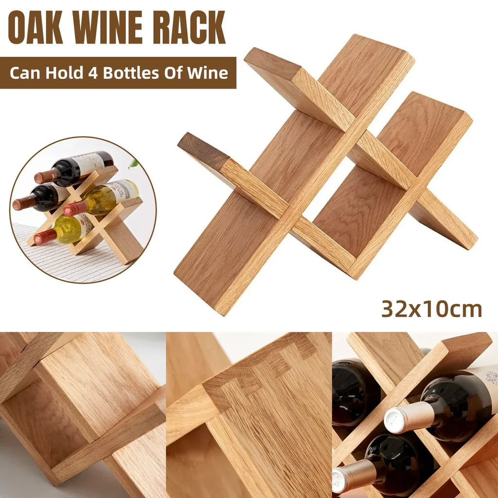 Wooden Countertop Wine Rack | Bottle Display Stand – wine storage and bottle display