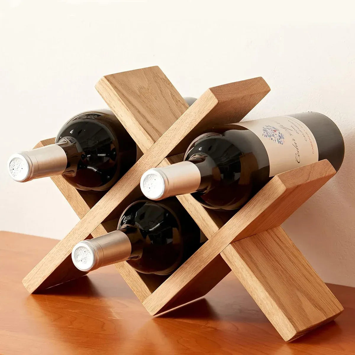 Wooden Countertop Wine Rack | Bottle Display Stand – wine storage and bottle display
