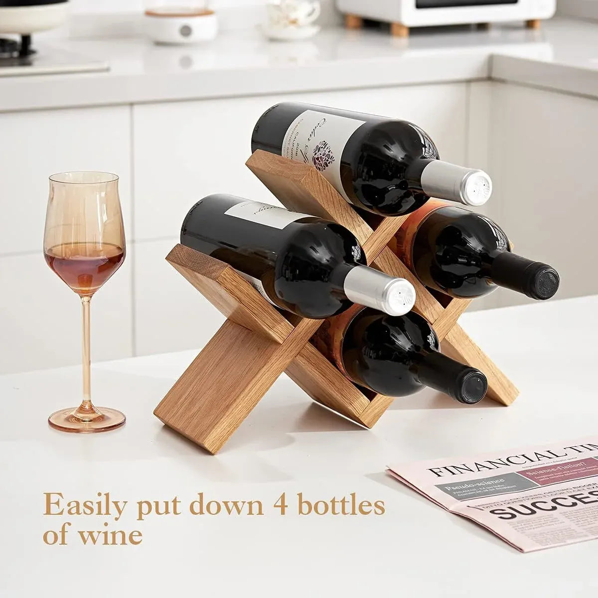 Wooden Countertop Wine Rack | Bottle Display Stand – wine storage and bottle display