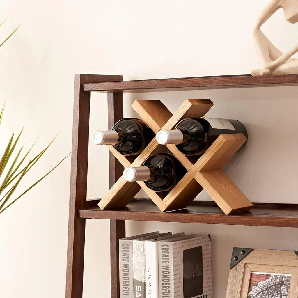 Wooden Countertop Wine Rack | Bottle Display Stand – wine storage and bottle display