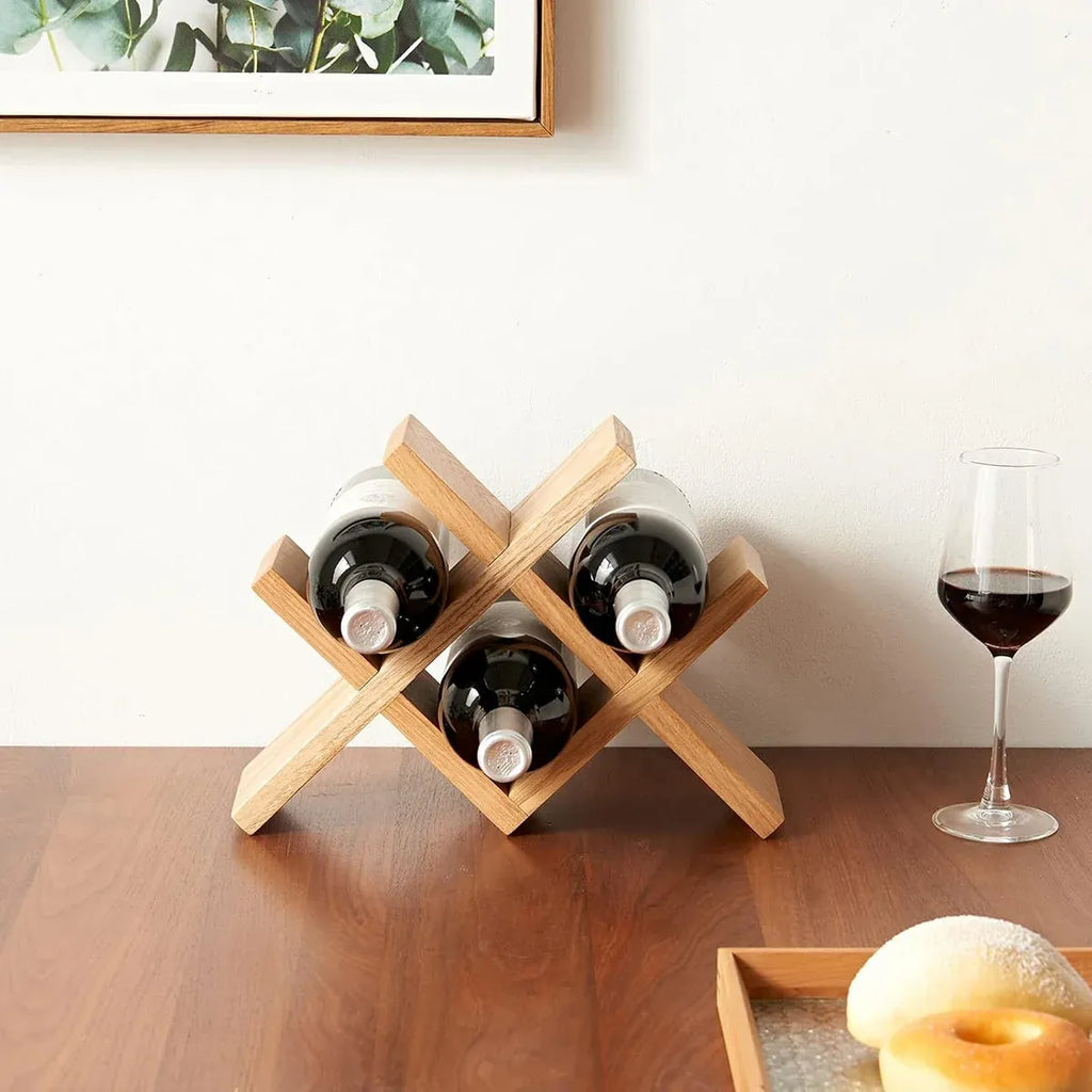 Wooden Countertop Wine Rack | Bottle Display Stand – wine storage and bottle display