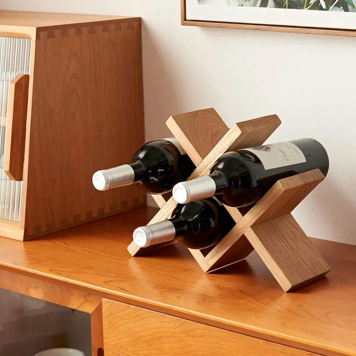 Wooden Countertop Wine Rack | Bottle Display Stand – wine storage and bottle display