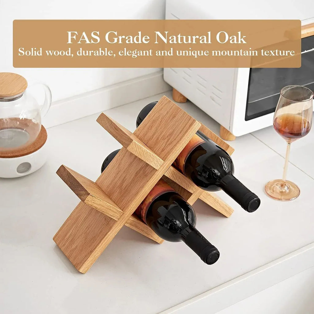 Wooden Countertop Wine Rack | Bottle Display Stand – wine storage and bottle display