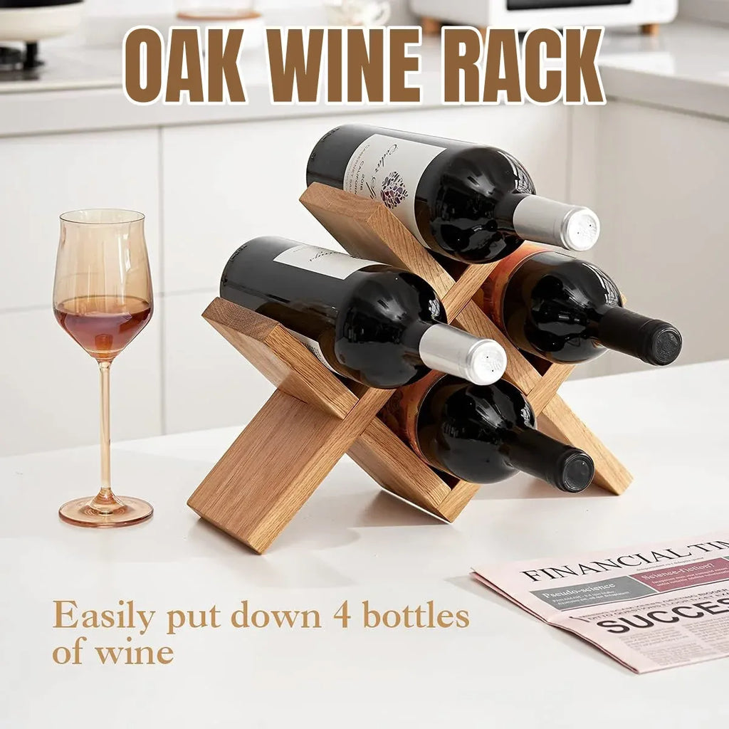 Wooden Countertop Wine Rack | Bottle Display Stand – wine storage and bottle display