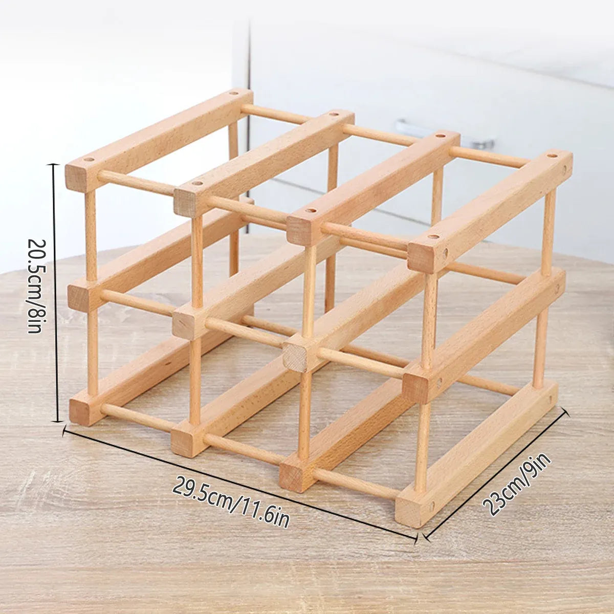 9 Bottle Timber Wine Rack | Cellar Storage – wine storage and bottle display