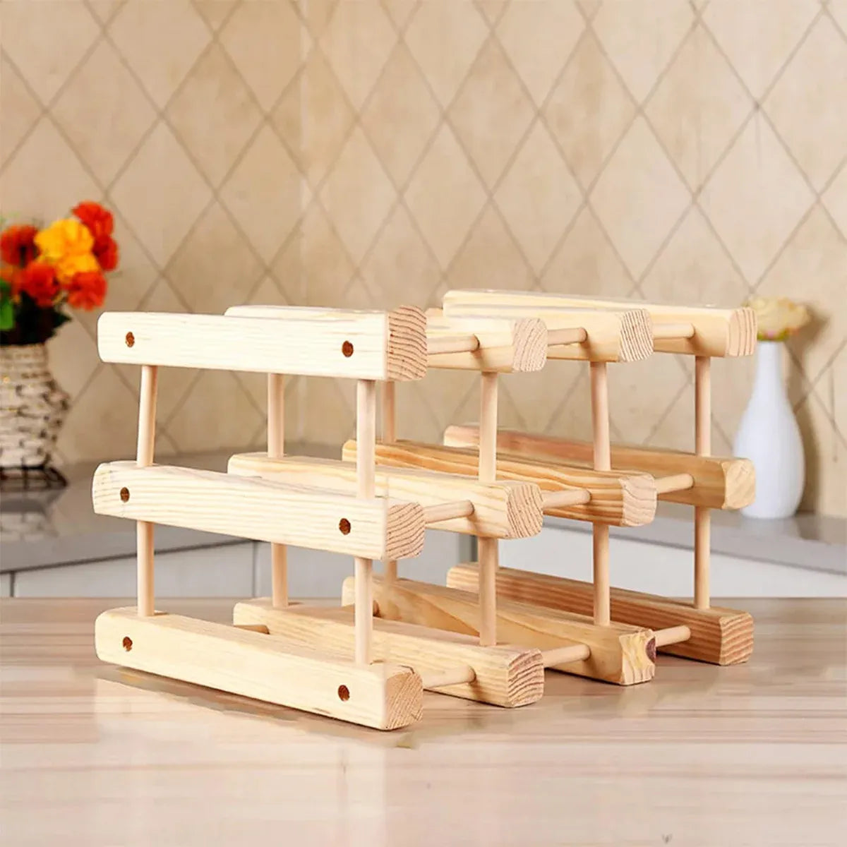9 Bottle Timber Wine Rack | Cellar Storage – wine storage and bottle display