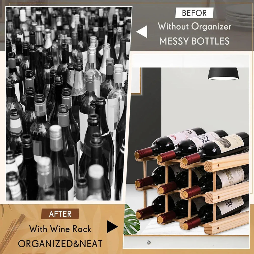9 Bottle Timber Wine Rack | Cellar Storage – wine storage and bottle display