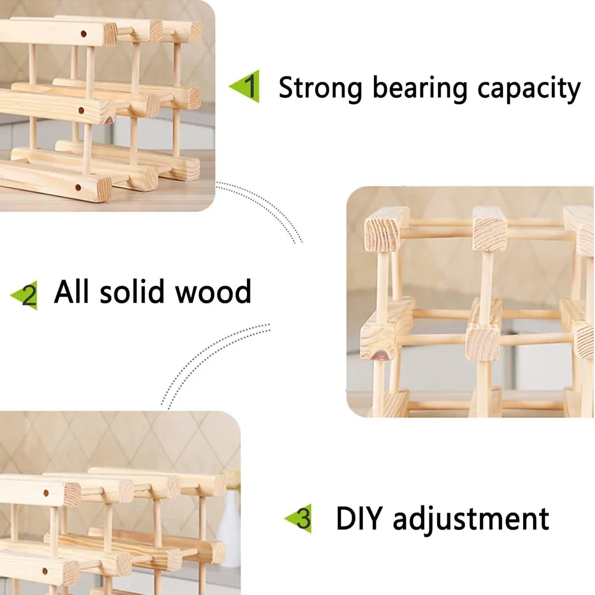 9 Bottle Timber Wine Rack | Cellar Storage – wine storage and bottle display