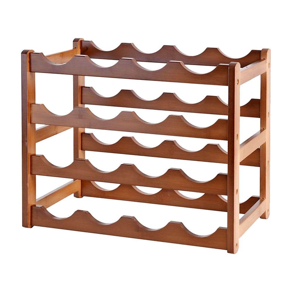 Stackable Bamboo Wine Rack | Modular Countertop Storage – wine storage and bottle display