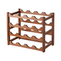 15 Bottle Bamboo Wine Rack with 6 Glass Holder – wine storage and bottle display