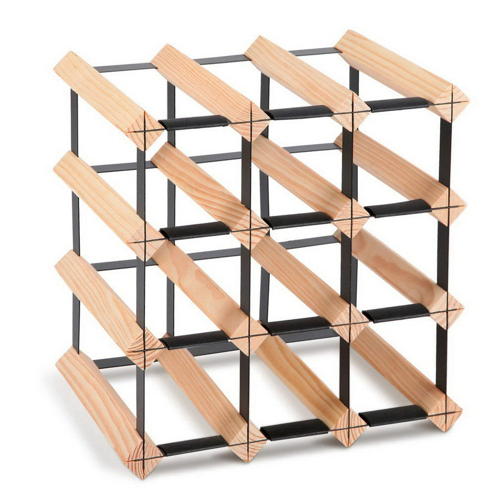 Artiss 12 Bottle Timber Wine Rack – wine storage and bottle display