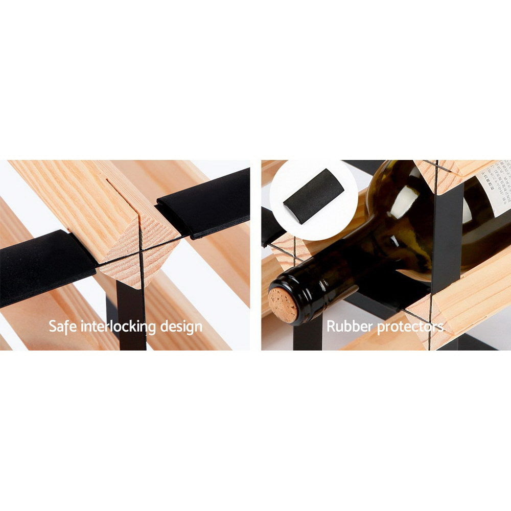 Artiss 12 Bottle Timber Wine Rack – wine storage and bottle display