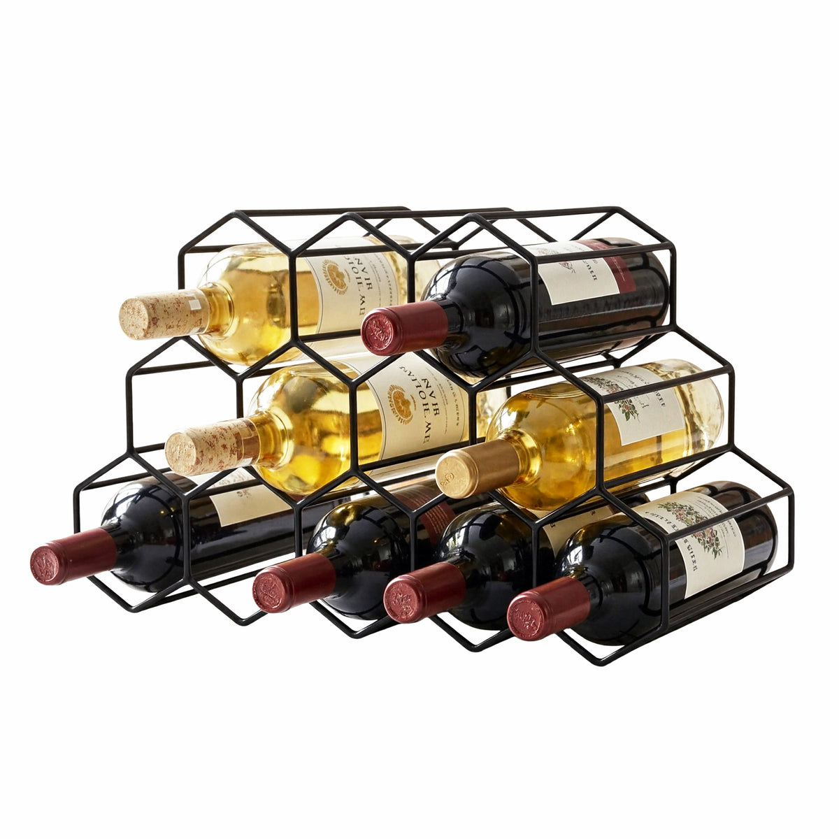 Artiss 12 Bottle Metal Wine Rack | Black – wine storage and bottle display