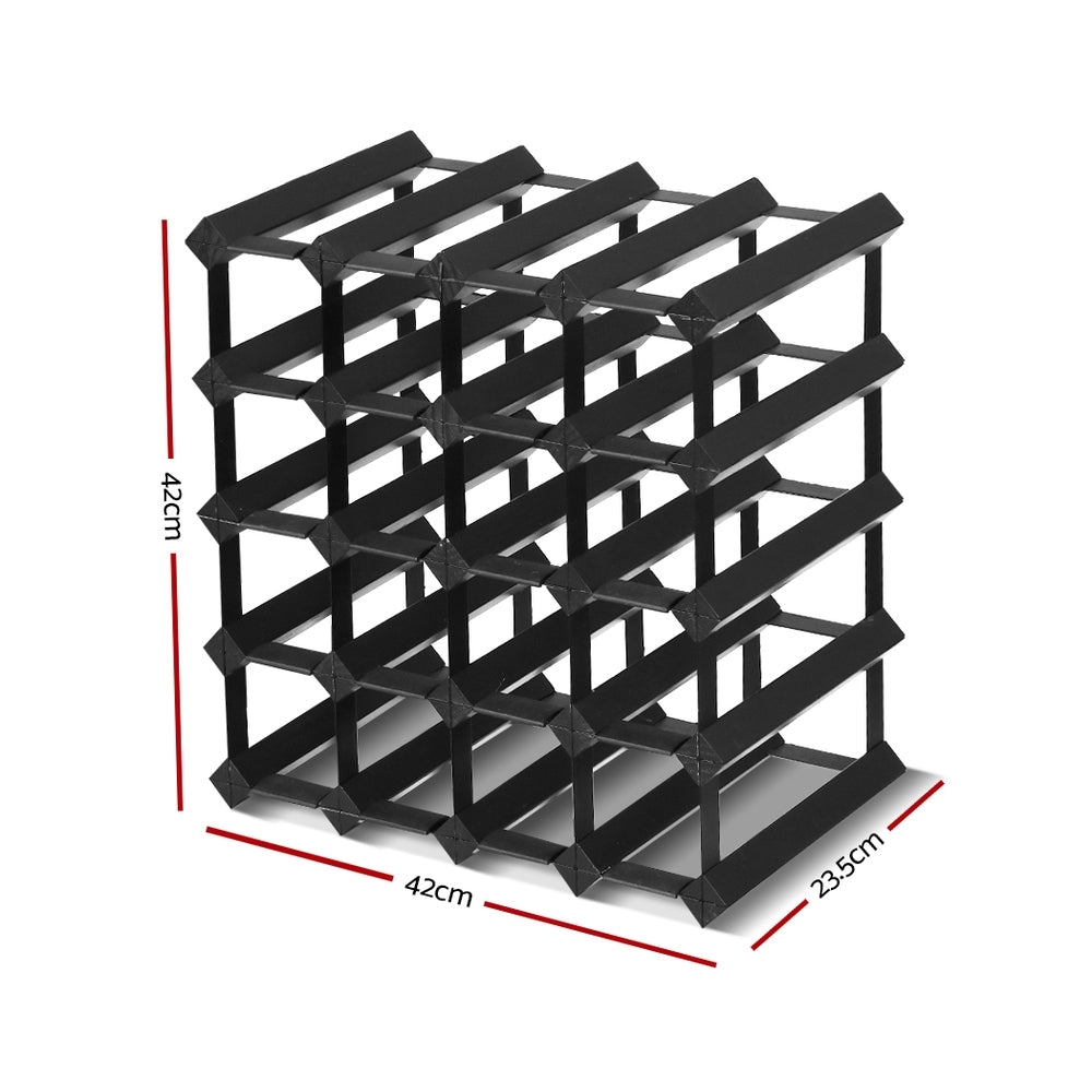 Artiss 20 Bottle Wine Rack | Black – wine storage and bottle display