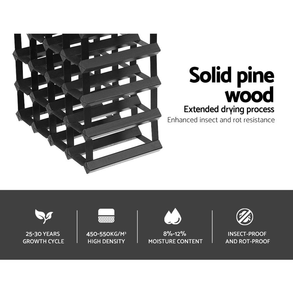 Artiss 20 Bottle Wine Rack | Black – wine storage and bottle display