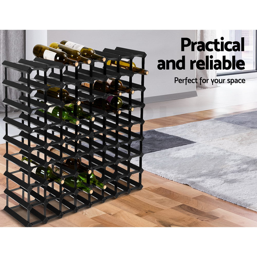 Artiss 72 Bottle Wine Rack | Black – wine storage and bottle display