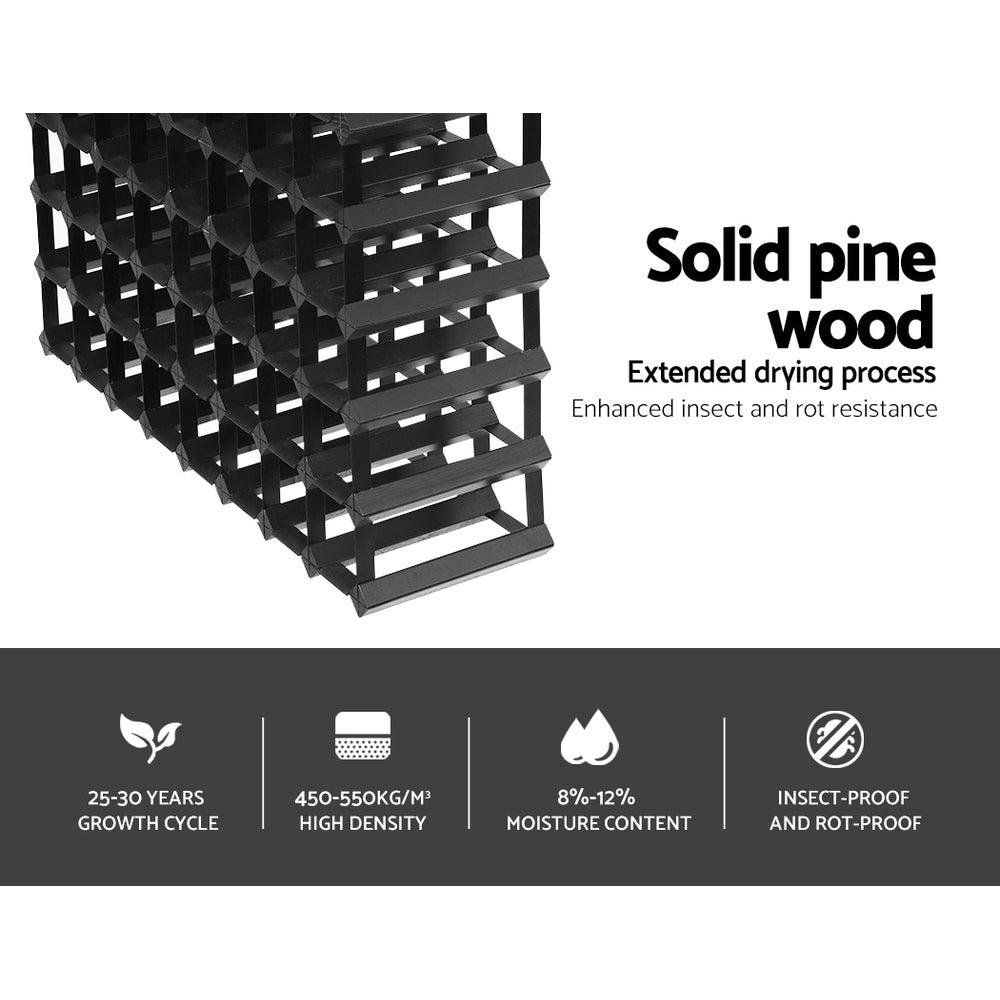 Artiss 72 Bottle Wine Rack | Black – wine storage and bottle display