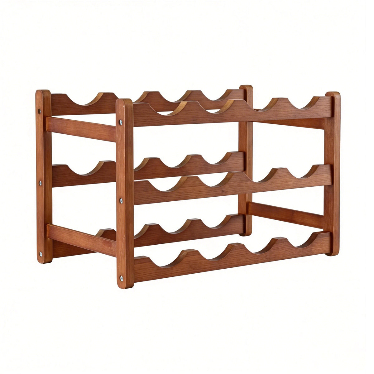 Artiss 12 Bottle Bamboo Wine Rack | Walnut – wine storage and bottle display